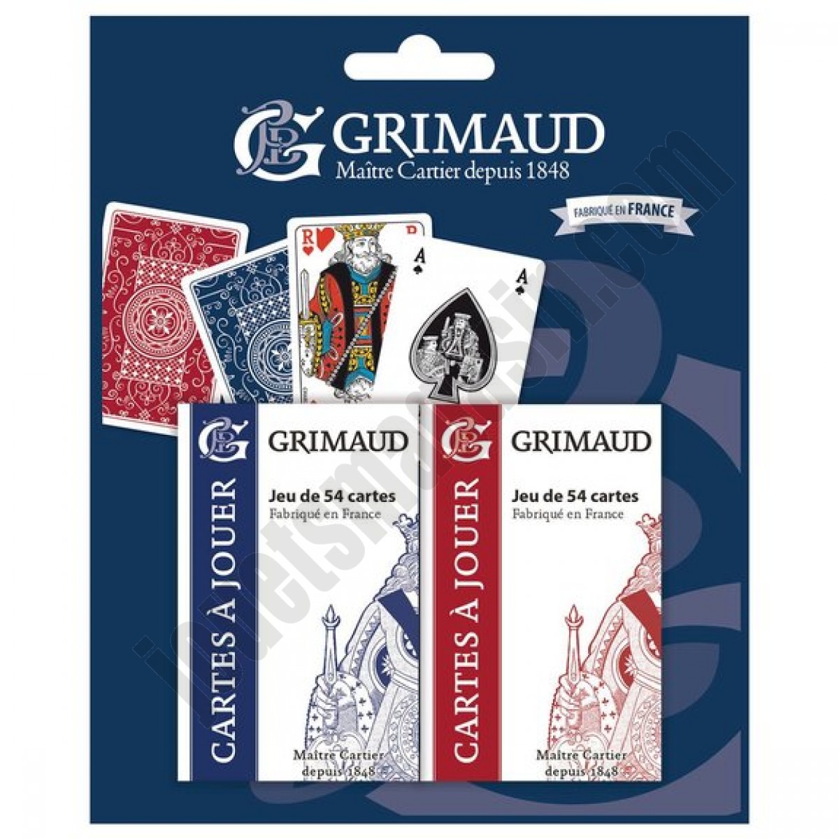 2 jeux de 54 cartes Grimaud origine En promotion - 2 jeux de 54 cartes Grimaud origine En promotion