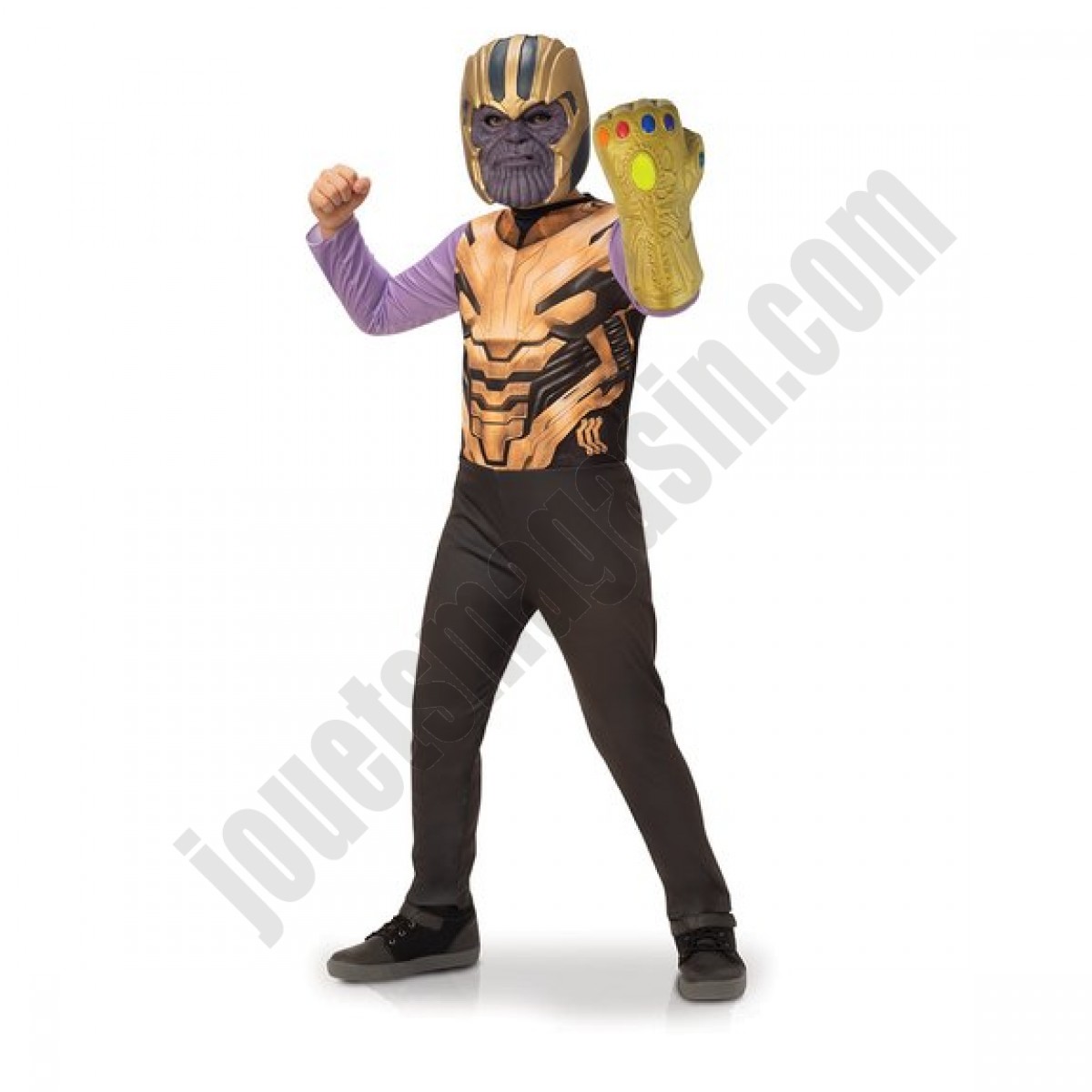 Déguisement de Thanos et gant de l'Infini Taille M 5/6 ans - déstockage - Déguisement de Thanos et gant de l'Infini Taille M 5/6 ans - déstockage