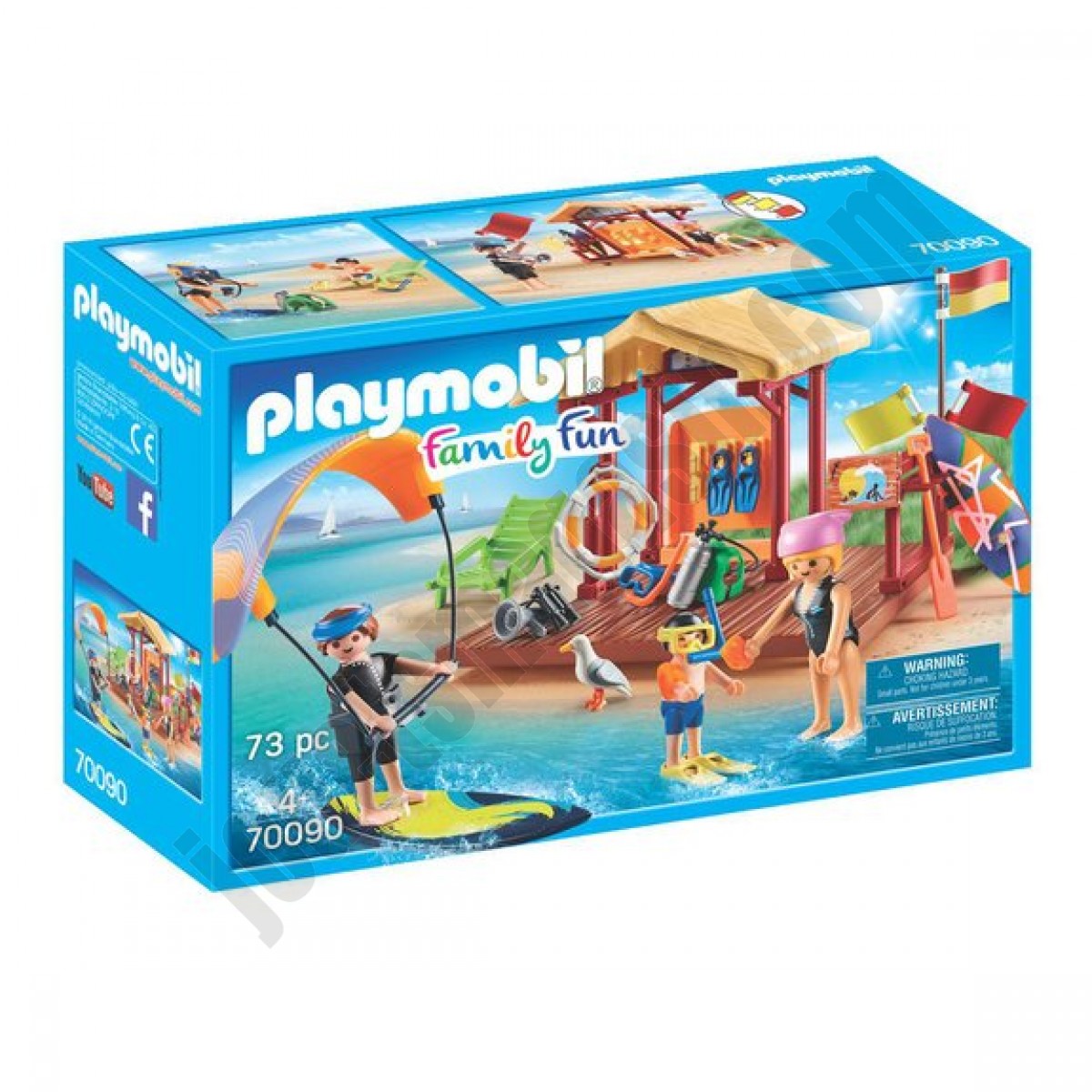 Espace de sports nautiques Playmobil Family Fun 70090 - déstockage - Espace de sports nautiques Playmobil Family Fun 70090 - déstockage