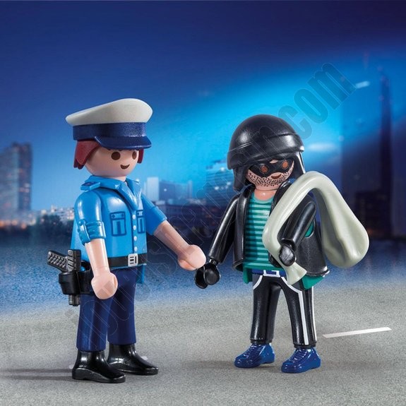 Duo policier et voleur Playmobil 9218 - déstockage - -1