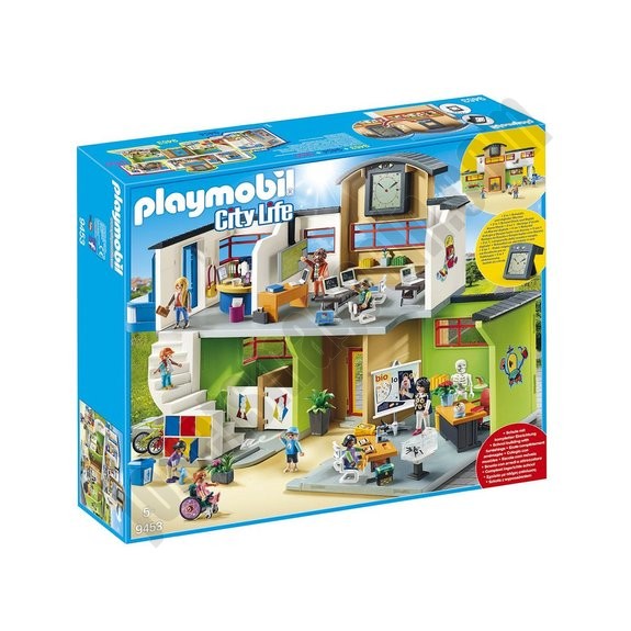 Ecole aménagée Playmobil City Life 9453 - déstockage - -0