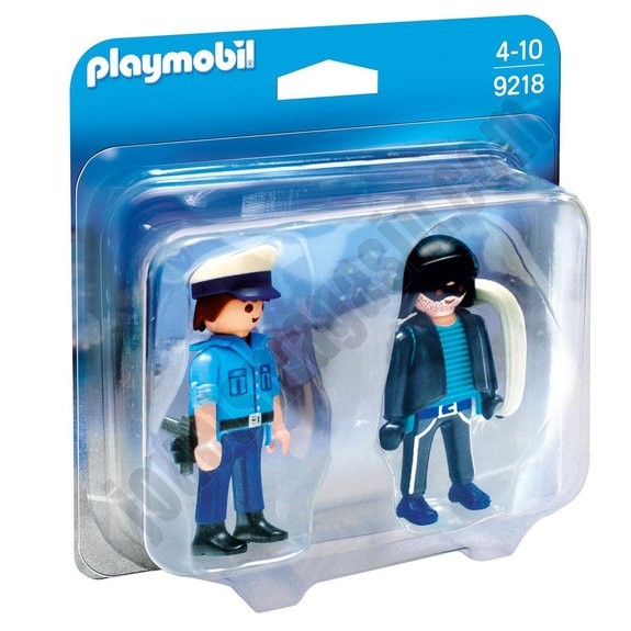 Duo policier et voleur Playmobil 9218 - déstockage - -0