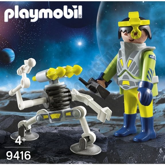 Agent de l'espace avec robot Playmobil 9416 En promotion - -1