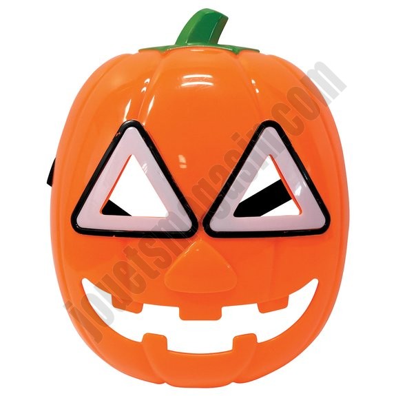 Masque Halloween Citrouille Lumineux et sonore - déstockage - -0