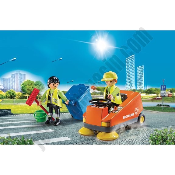 Agents d'entretien voierie Playmobil City Life 70203 En promotion - -3