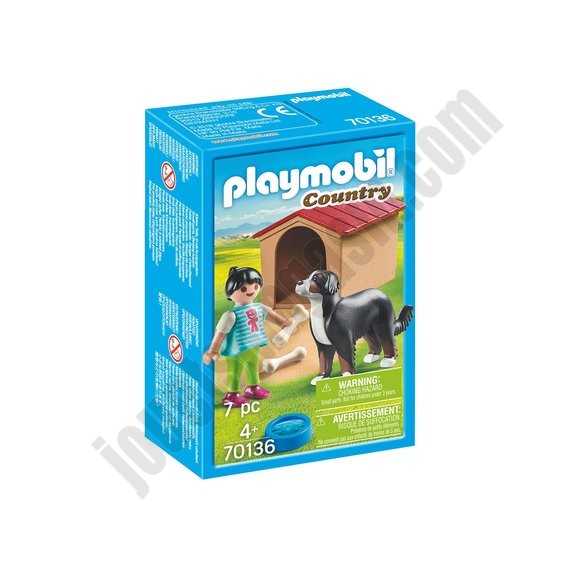 Enfant avec chien Playmobil Country 70136 - déstockage - -0
