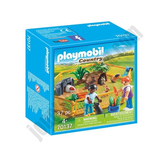 Enfants avec petits animaux Playmobil Country 70137 - déstockage - -0
