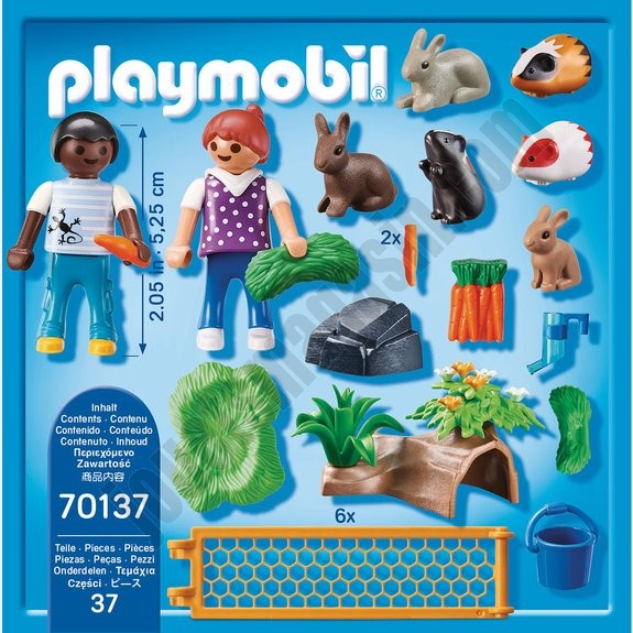 Enfants avec petits animaux Playmobil Country 70137 - déstockage - -2
