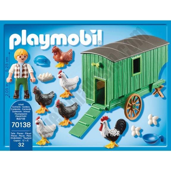Enfant et poulailler Playmobil Country 70138 - déstockage - -2