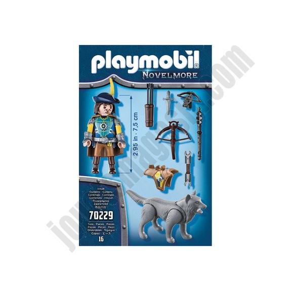 Arbalétrier Novelmore et loup Playmobil Novelmore 70229 En promotion - -2