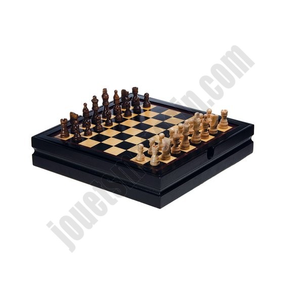 Coffret en bois échecs et backgammon En promotion - -1