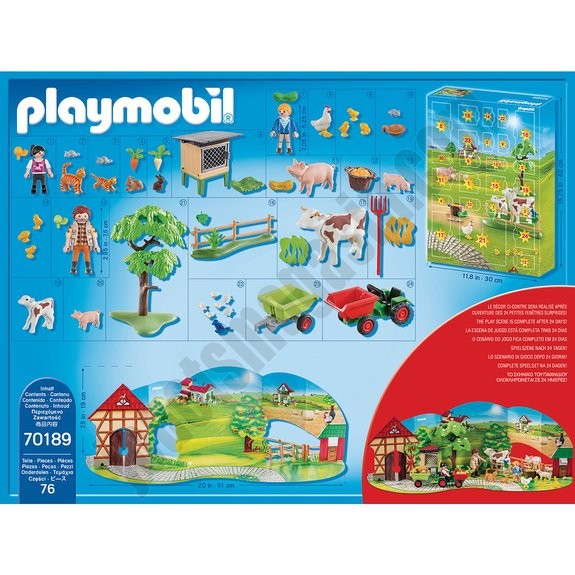 Calendrier de l'avent animaux de la ferme Playmobil 70189 ◆◆◆ Nouveau - -2