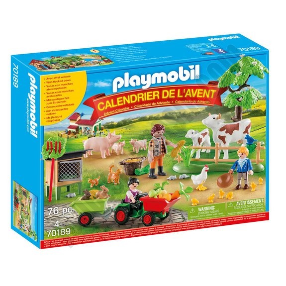 Calendrier de l'avent animaux de la ferme Playmobil 70189 ◆◆◆ Nouveau - -0