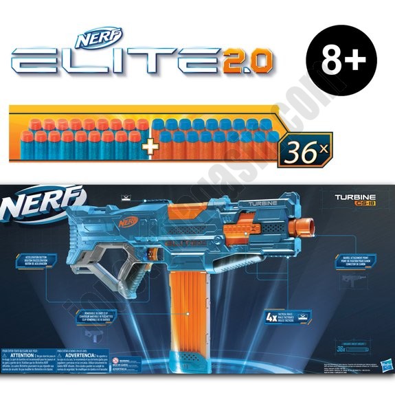 Nerf Elite 2.0 Turbine CS 18 En promotion - -2