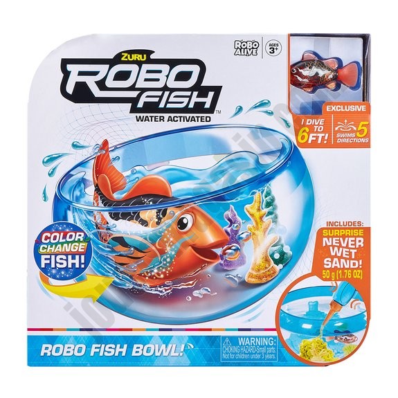 Aquarium Robo Fish avec son sable magique En promotion - -2