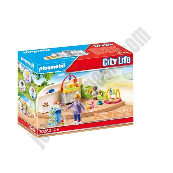 Espace crèche pour bébés Playmobil City Life 70282 - déstockage - -0