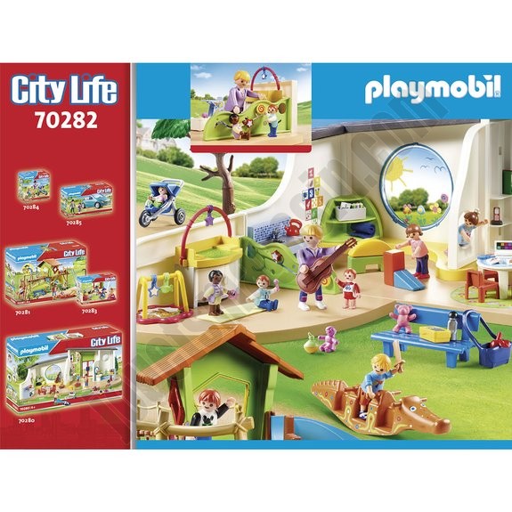 Espace crèche pour bébés Playmobil City Life 70282 - déstockage - -3