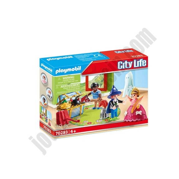 Enfants et malle de déguisements Playmobil City Life 70283 - déstockage - -0