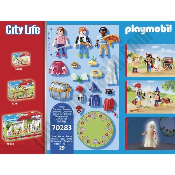 Enfants et malle de déguisements Playmobil City Life 70283 - déstockage - -5