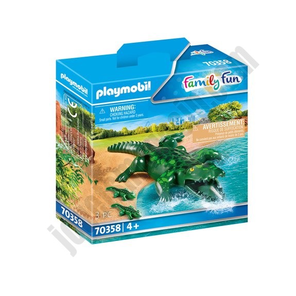 Alligator avec ses petits Playmobil Family Fun 70358 En promotion - -0