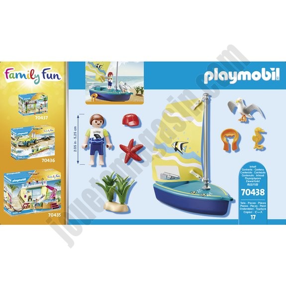 Enfant avec voilier Playmobil Family Fun 70438 - déstockage - -3