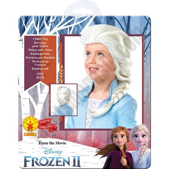 Perruque Elsa La Reine des Neiges 2 - déstockage - -1