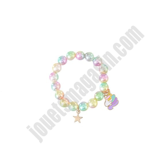 Bracelet de perles avec charms licorne ◆◆◆ Nouveau - -0
