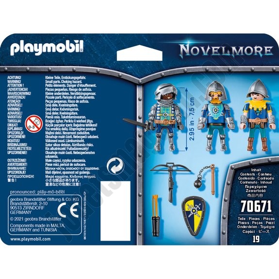 3 Chevaliers Novelmore Playmobil Novelmore 70671 En promotion - -1