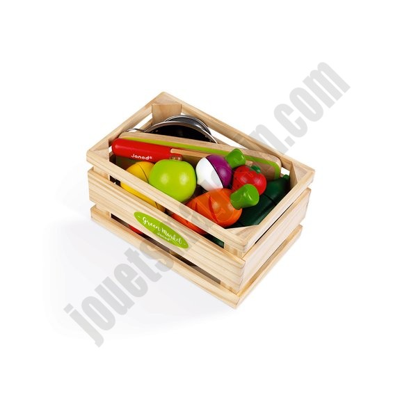 Maxi set de fruits et légumes en bois à découper En promotion - -1