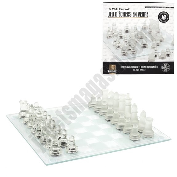 Nouveauté Jeu d'échecs en verre 25X25 cm En promotion - -5