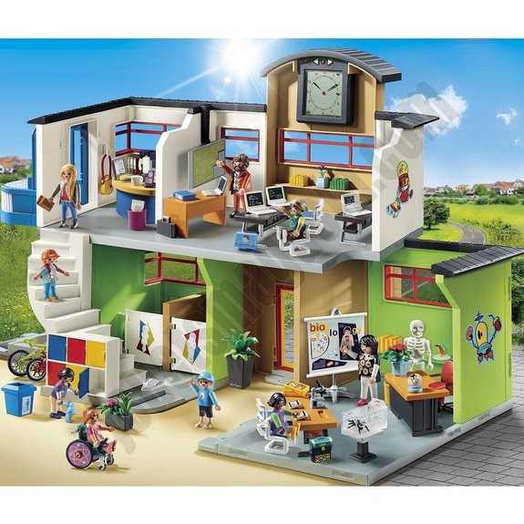 Ecole aménagée Playmobil City Life 9453 - déstockage - -1