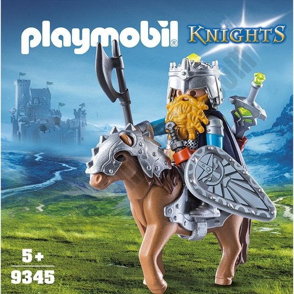 Combattant nain et poney Playmobil Knights 9345 ◆◆◆ Nouveau - -3