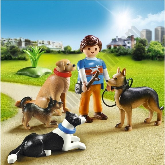Entraineur et chiens Playmobil City Life 9279 - déstockage - -2