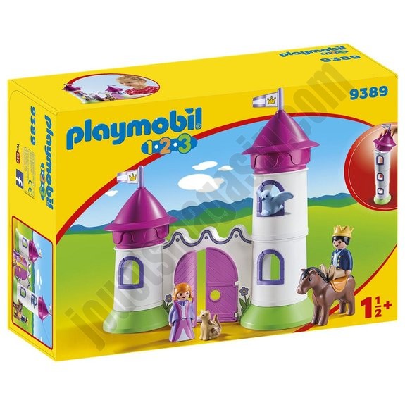 Château de princesse avec tours empilables Playmobil 1.2.3 ◆◆◆ Nouveau - -0