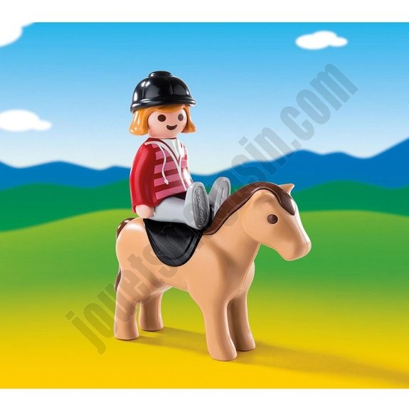 Cavalière avec cheval Playmobil 1.2.3 : 6973 ◆◆◆ Nouveau - -1
