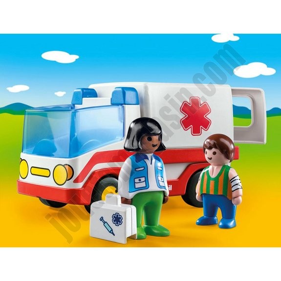 Ambulance Playmobil 1.2.3 En promotion - -1