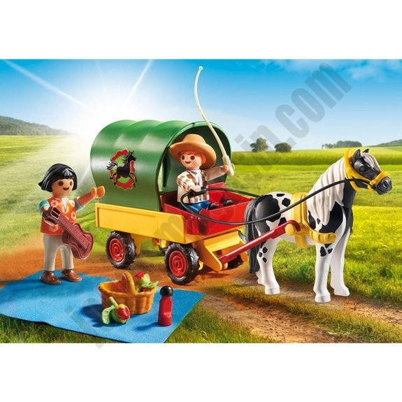 Enfants avec chariot et poney Playmobil Country 6948 - déstockage - -3