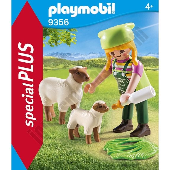 Fermière avec moutons Playmobil Special Plus 9356 - déstockage - -3