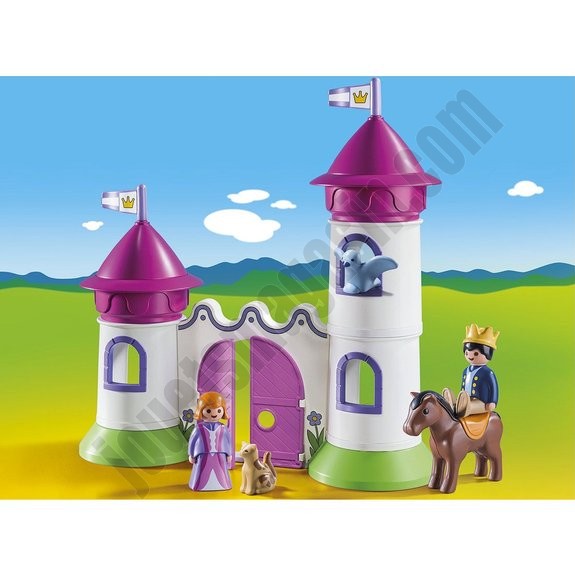 Château de princesse avec tours empilables Playmobil 1.2.3 ◆◆◆ Nouveau - -1