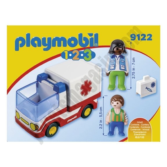 Ambulance Playmobil 1.2.3 En promotion - -2