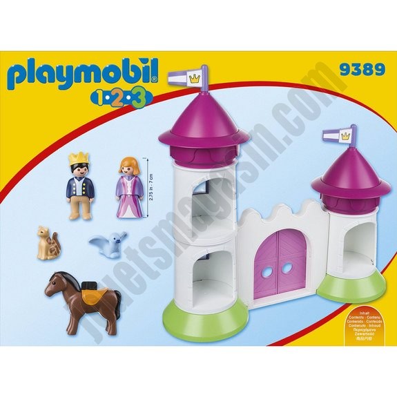 Château de princesse avec tours empilables Playmobil 1.2.3 ◆◆◆ Nouveau - -4