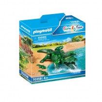 Alligator avec ses petits Playmobil Family Fun 70358 En promotion
