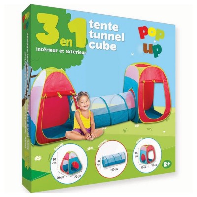Tente tunnel et cub pop up - déstockage