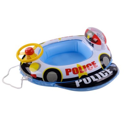 Bateau de police gonflable avec volant 75 x 70 cm En promotion