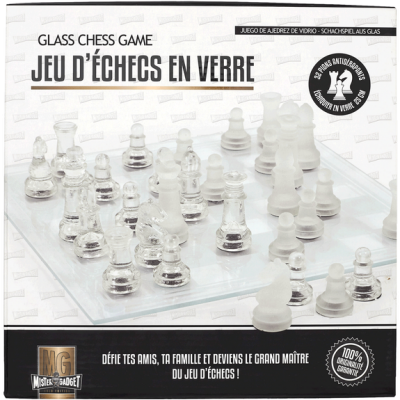 Nouveauté Jeu d'échecs en verre 25X25 cm En promotion