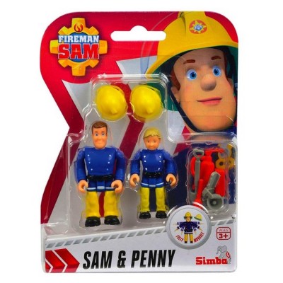 2 figurines 7 cm Sam le pompier En promotion