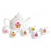 Service à thé cupcake en porcelaine 12 pièces ◆◆◆ Nouveau - 0