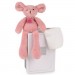 Coffret peluche avec doudou : Sweety souris rose 30 cm ◆◆◆ Nouveau - 0