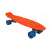 Skate vintage orange avec roues bleues En promotion